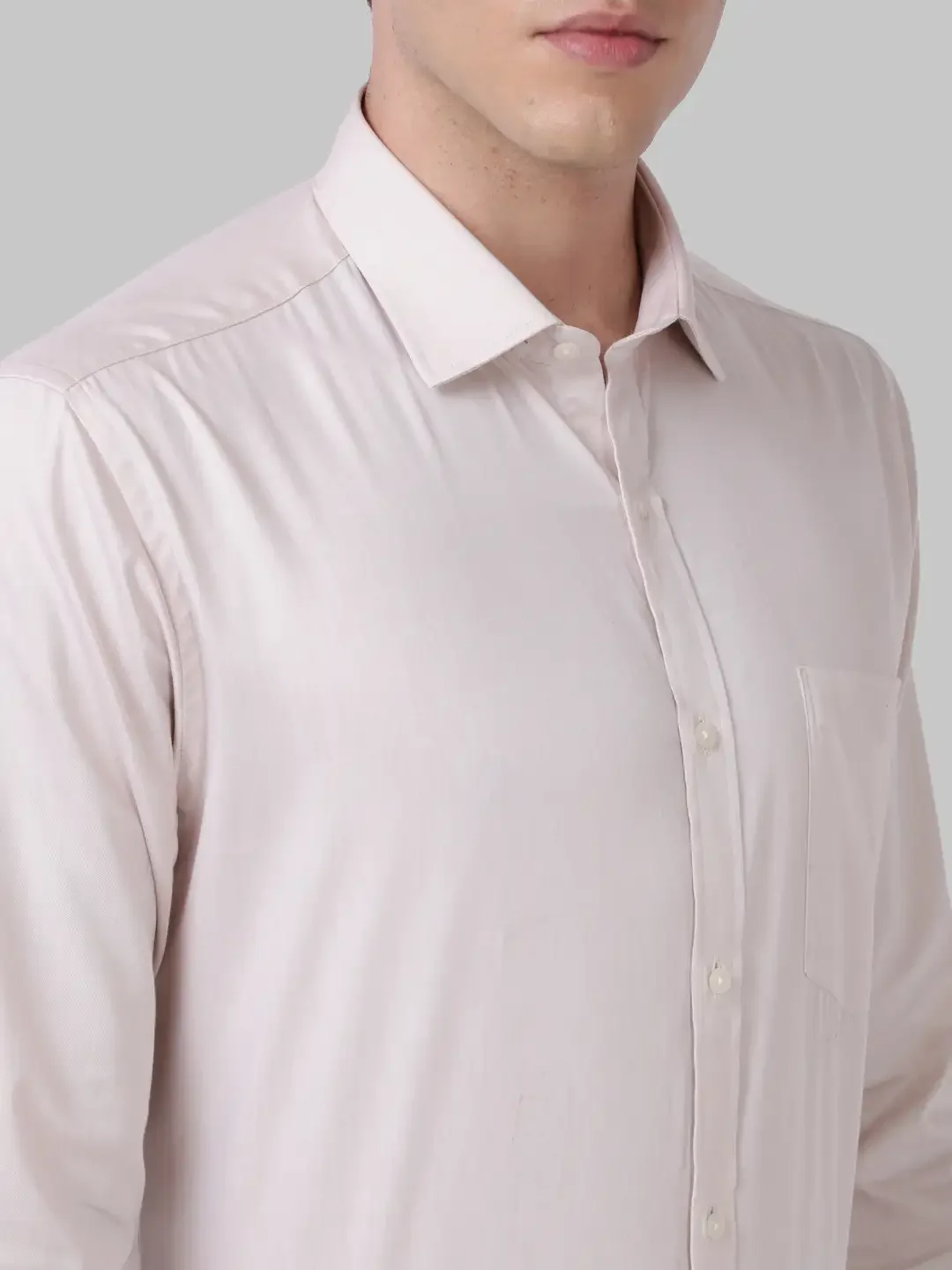 Park Avenue Men Brown Solid Slim Fit Cotton Shirt - Image 5