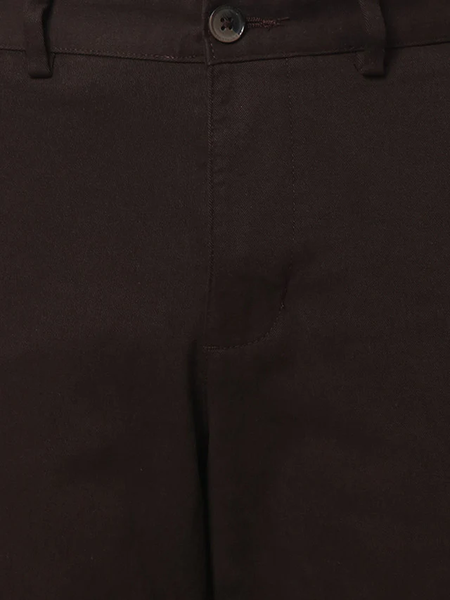 Park Avenue Men Brown Solid Super Slim Fit Trouser - Image 7