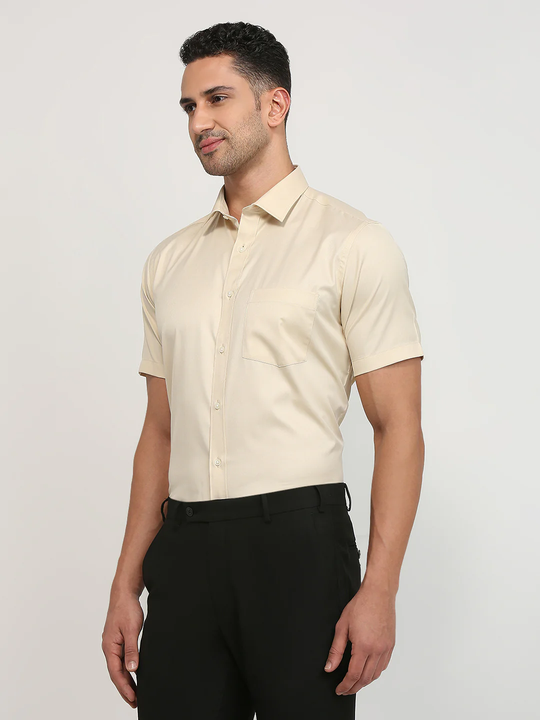 Park Avenue Men Brown Structure Regular Fit Cotton Blend Shirt - Image 3