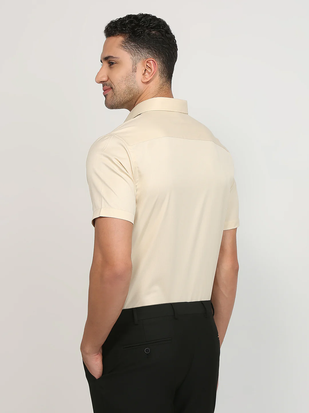 Park Avenue Men Brown Structure Regular Fit Cotton Blend Shirt - Image 4