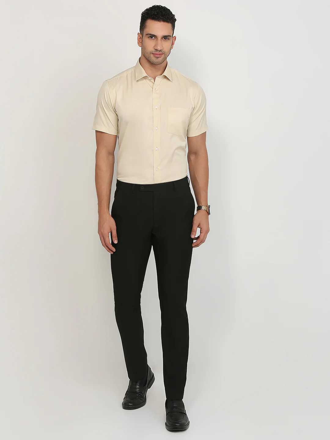 Park Avenue Men Brown Structure Regular Fit Cotton Blend Shirt - Image 5