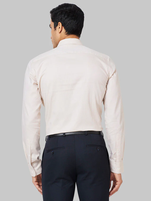 Park Avenue Men Brown Structure Slim Fit Cotton Formal Shirt - Image 4