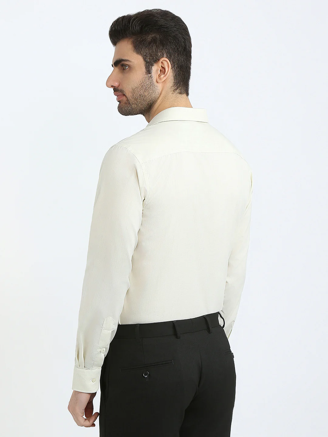 Park Avenue Men Brown Structure Slim Fit Polyester Blend Formal Shirt - Image 4