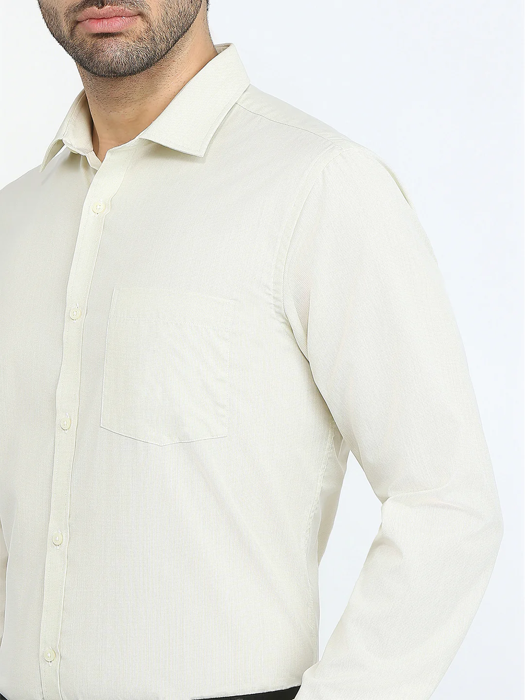 Park Avenue Men Brown Structure Slim Fit Polyester Blend Formal Shirt - Image 6