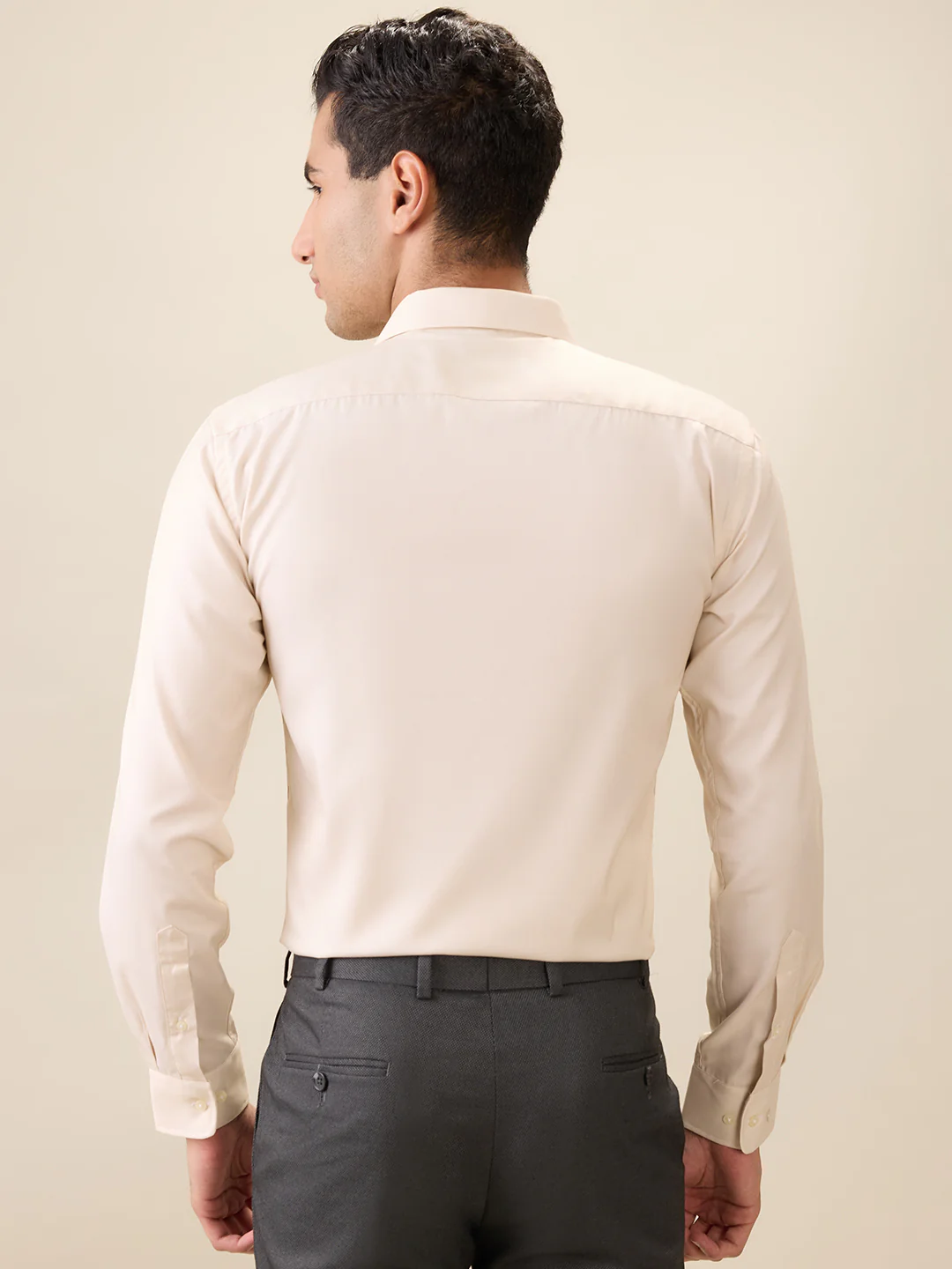 Park Avenue Men Brown Structure Slim Fit Polyester Blend Formal Shirt - Image 4
