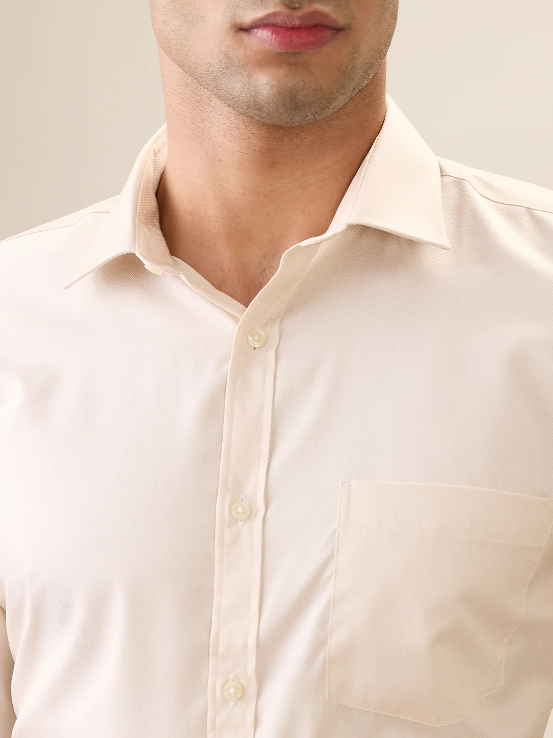 Park Avenue Men Brown Structure Slim Fit Polyester Blend Formal Shirt - Image 6