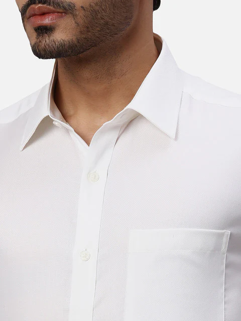 Park Avenue Men Brown Structured Regular Fit Cotton Formal Shirts - Image 6