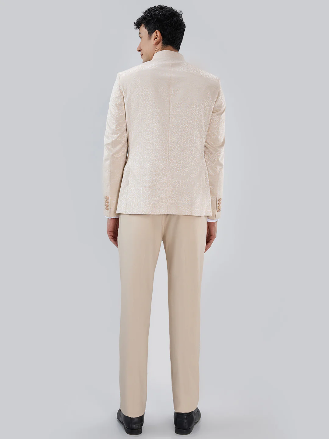 Park Avenue Men Fawn Modern Slim Fit Suit - Image 4