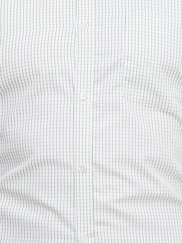 Park Avenue Men White Checkered Slim Fit Polyester Blend Formal Shirt - Image 7