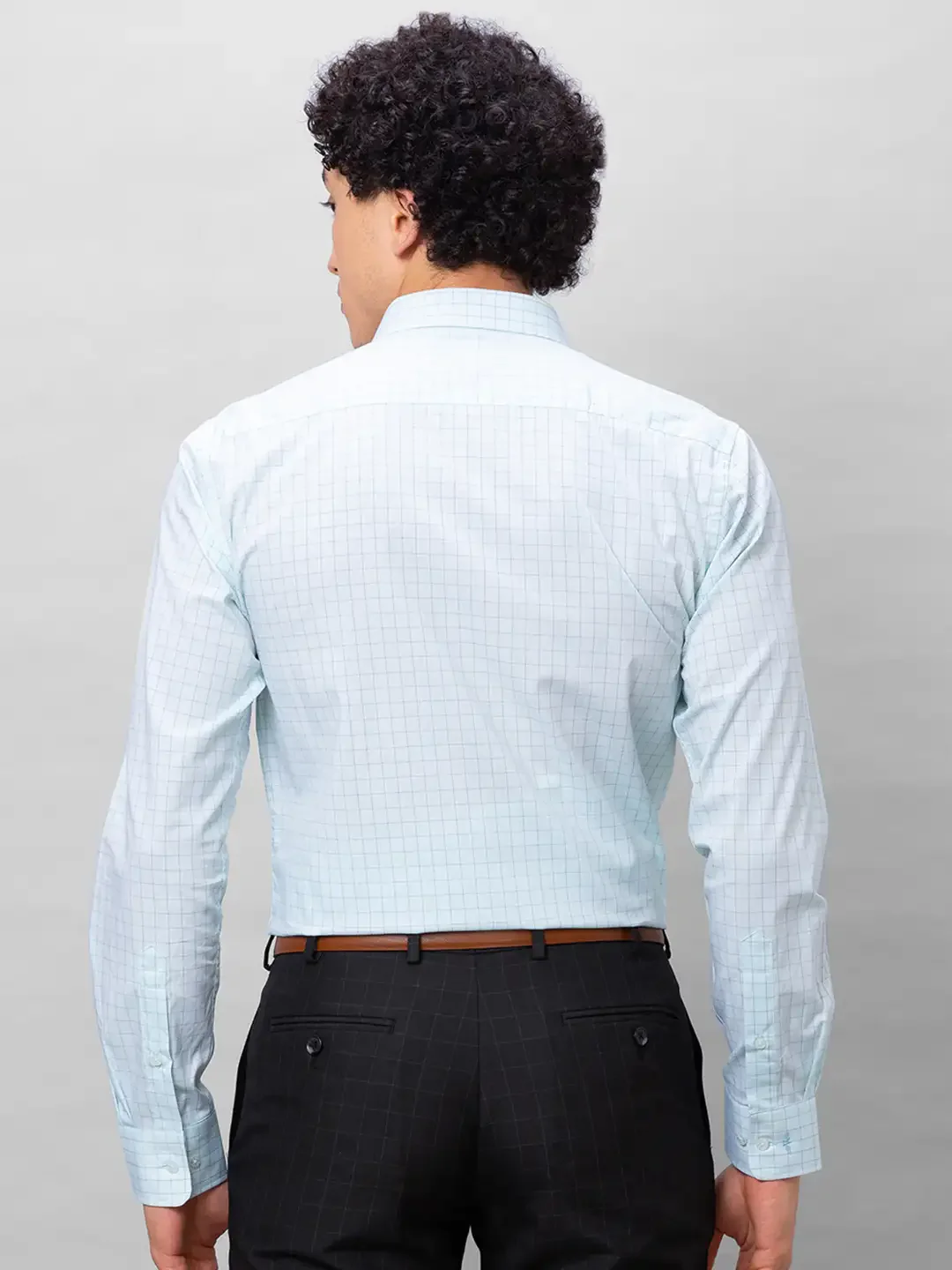 Park Avenue Men Green Checks Slim Fit Cotton Shirt - Image 4
