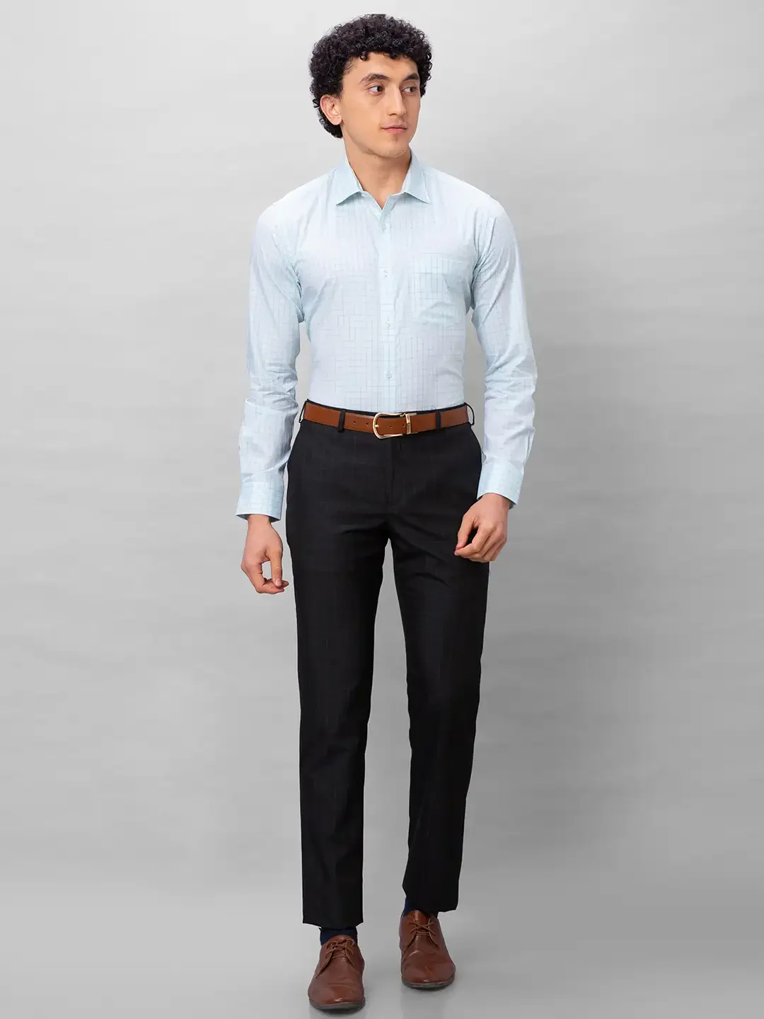 Park Avenue Men Green Checks Slim Fit Cotton Shirt - Image 5