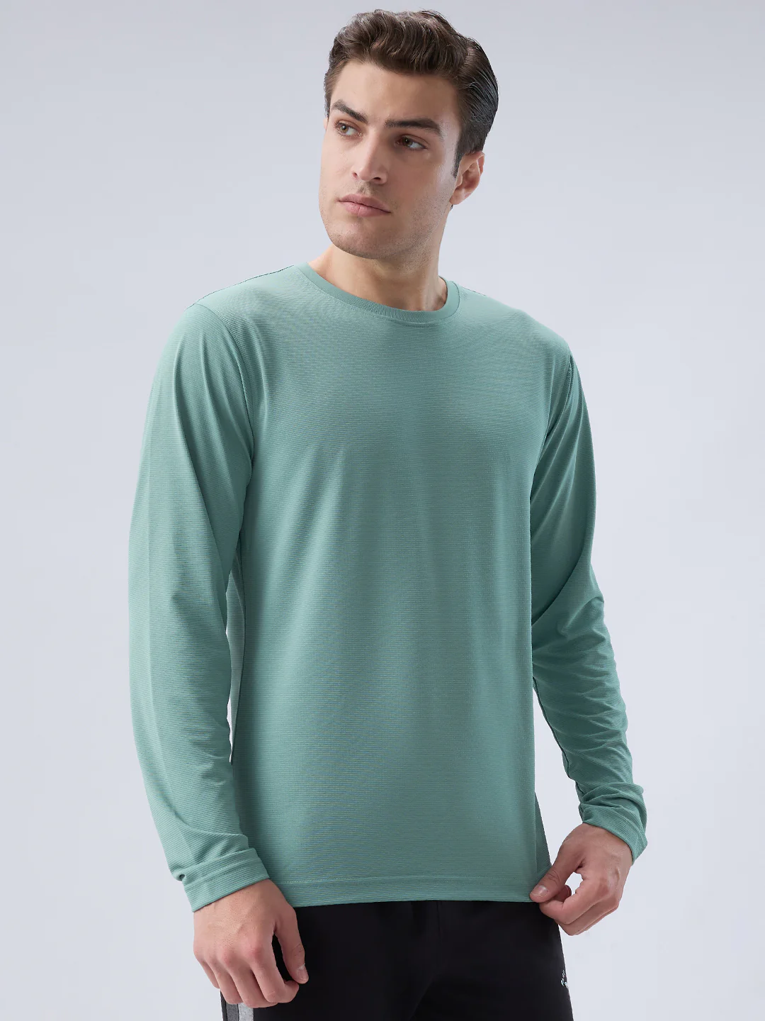 Park Avenue Men Green Polyester Blend T-Shirt - Image 2