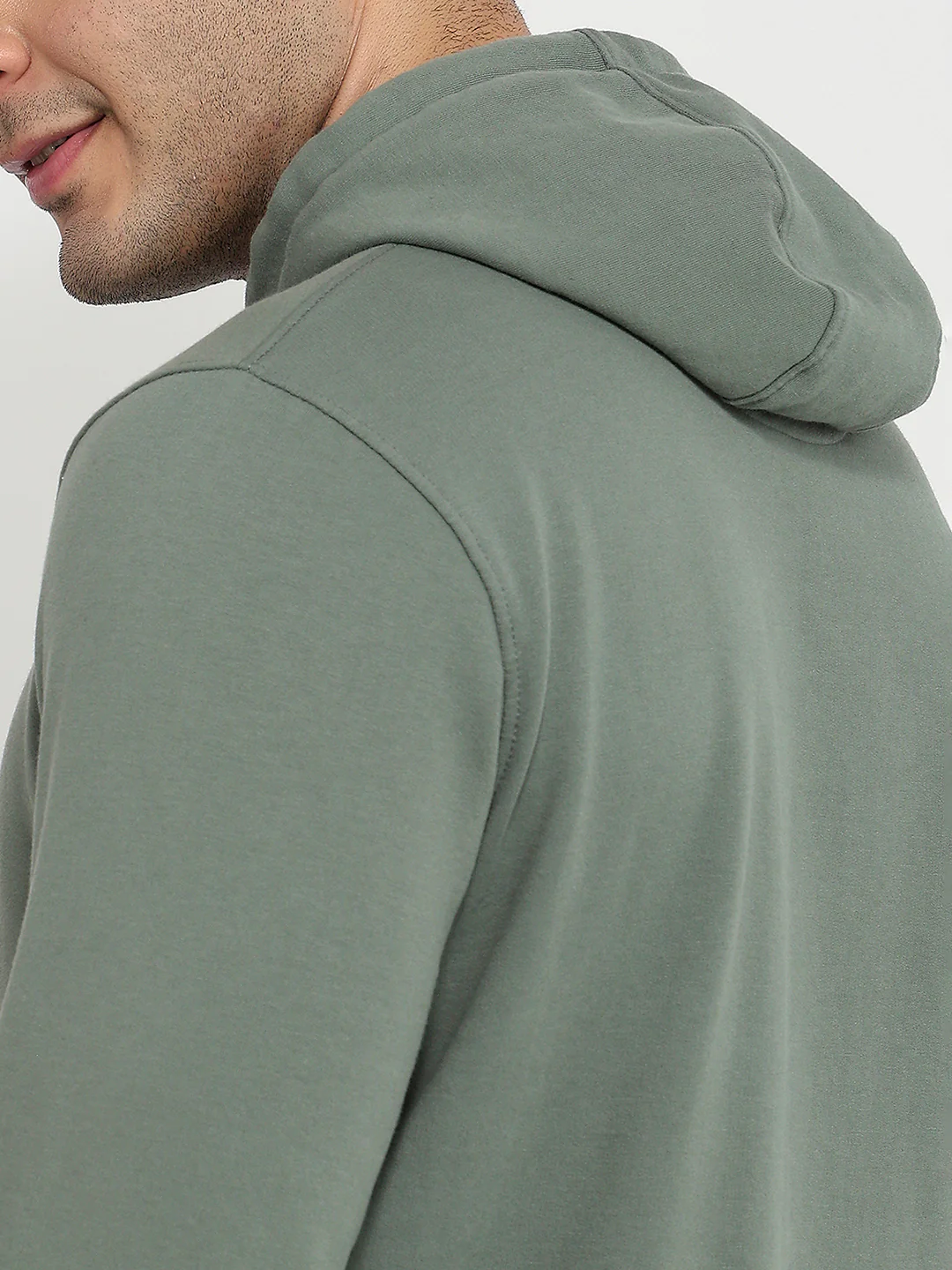 Park Avenue Men Green Print Slim Fit Cotton Blend Sweatshirt - Image 7