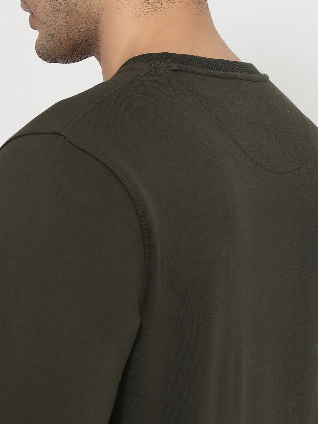 Park Avenue Men Green Print Slim Fit Cotton Blend Sweatshirt - Image 7