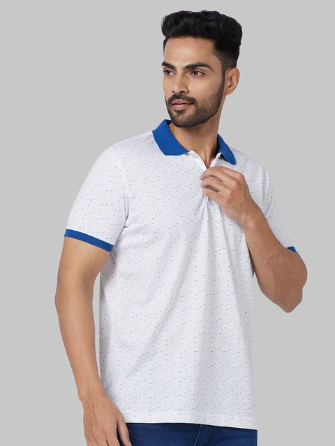 Park Avenue Men Green Slim Fit Printed T-Shirt - Image 2