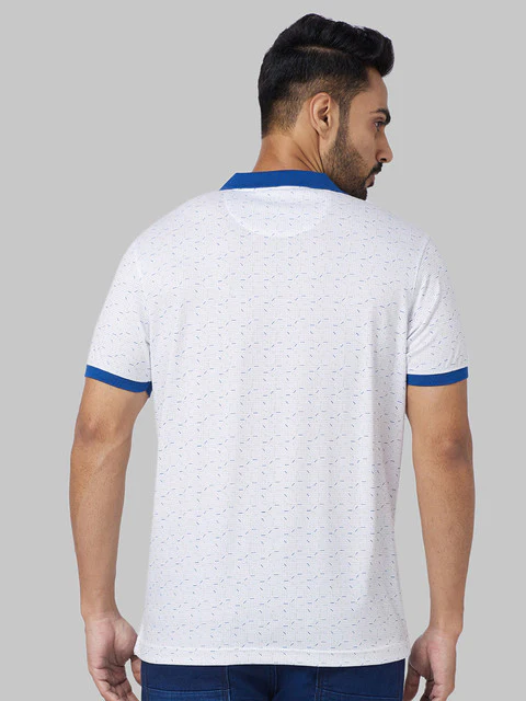 Park Avenue Men Green Slim Fit Printed T-Shirt - Image 4