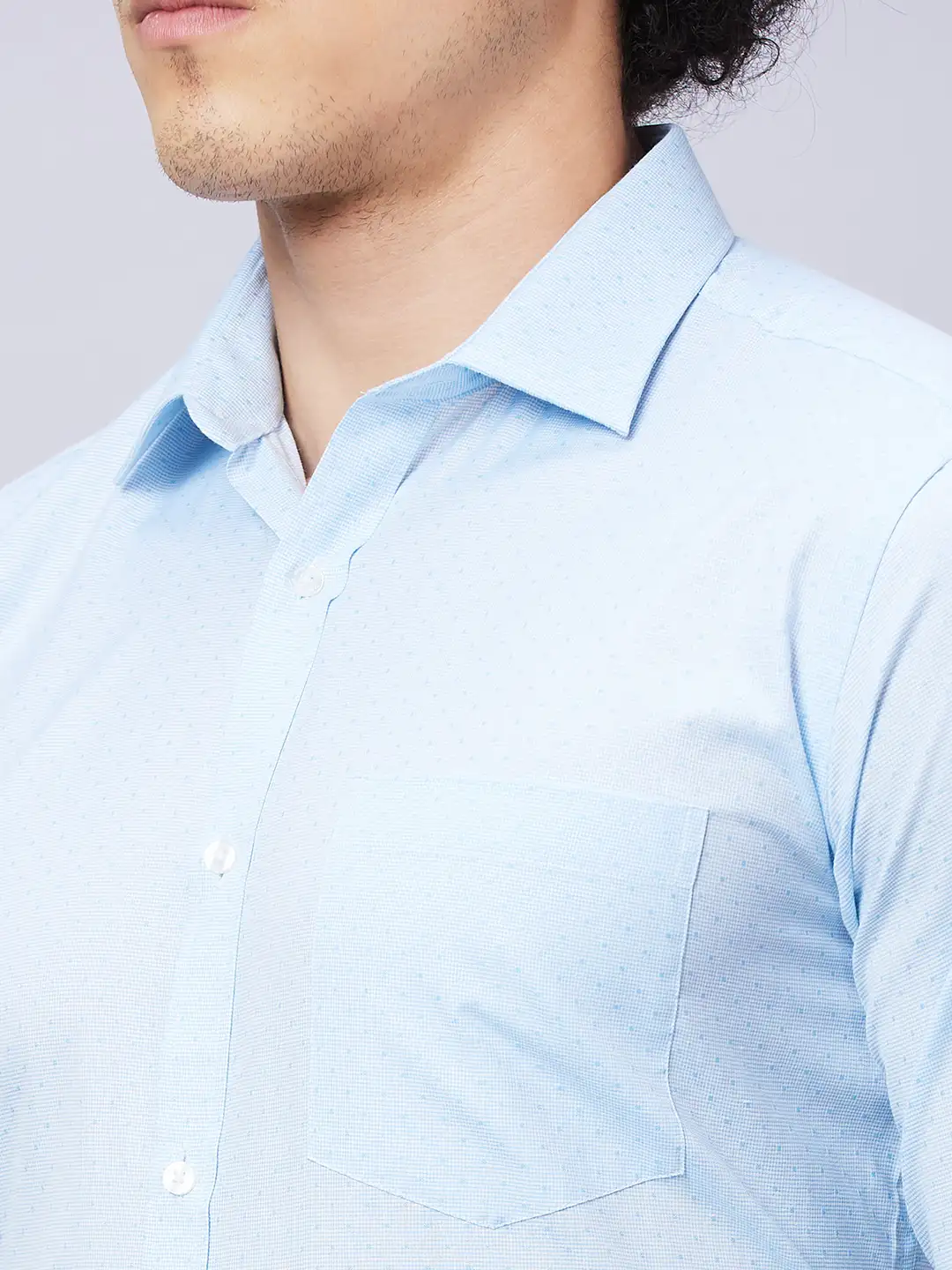 Park Avenue Men Green Structure Slim Fit Cotton Blend Shirts - Image 7