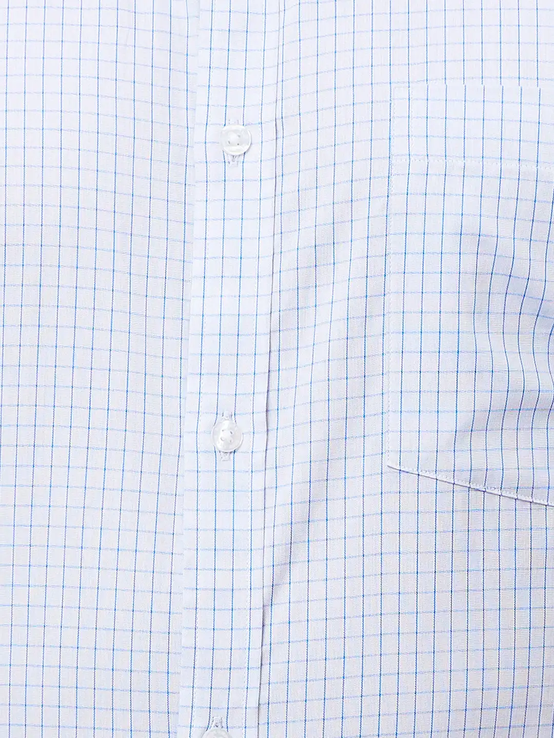 Park Avenue Men Blue Checks Slim Fit Cotton Formal Shirt - Image 7