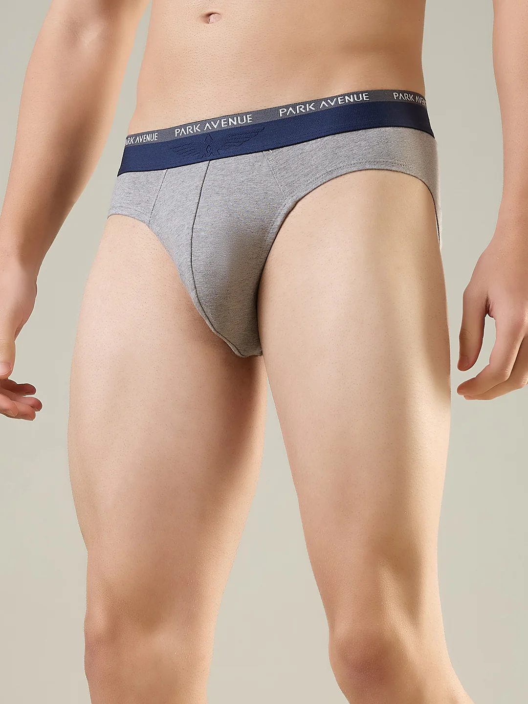 Park Avenue Men Grey Cotton Blend Brief Pack Of 2 - Image 4