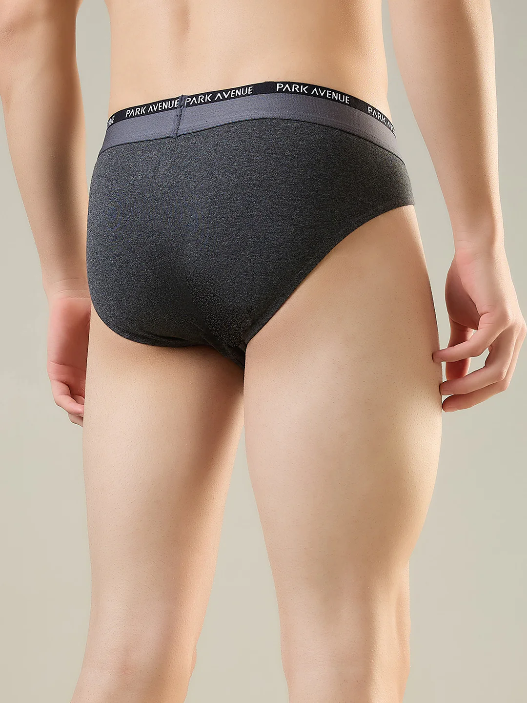 Park Avenue Men Grey Cotton Blend Brief Pack Of 2 - Image 3