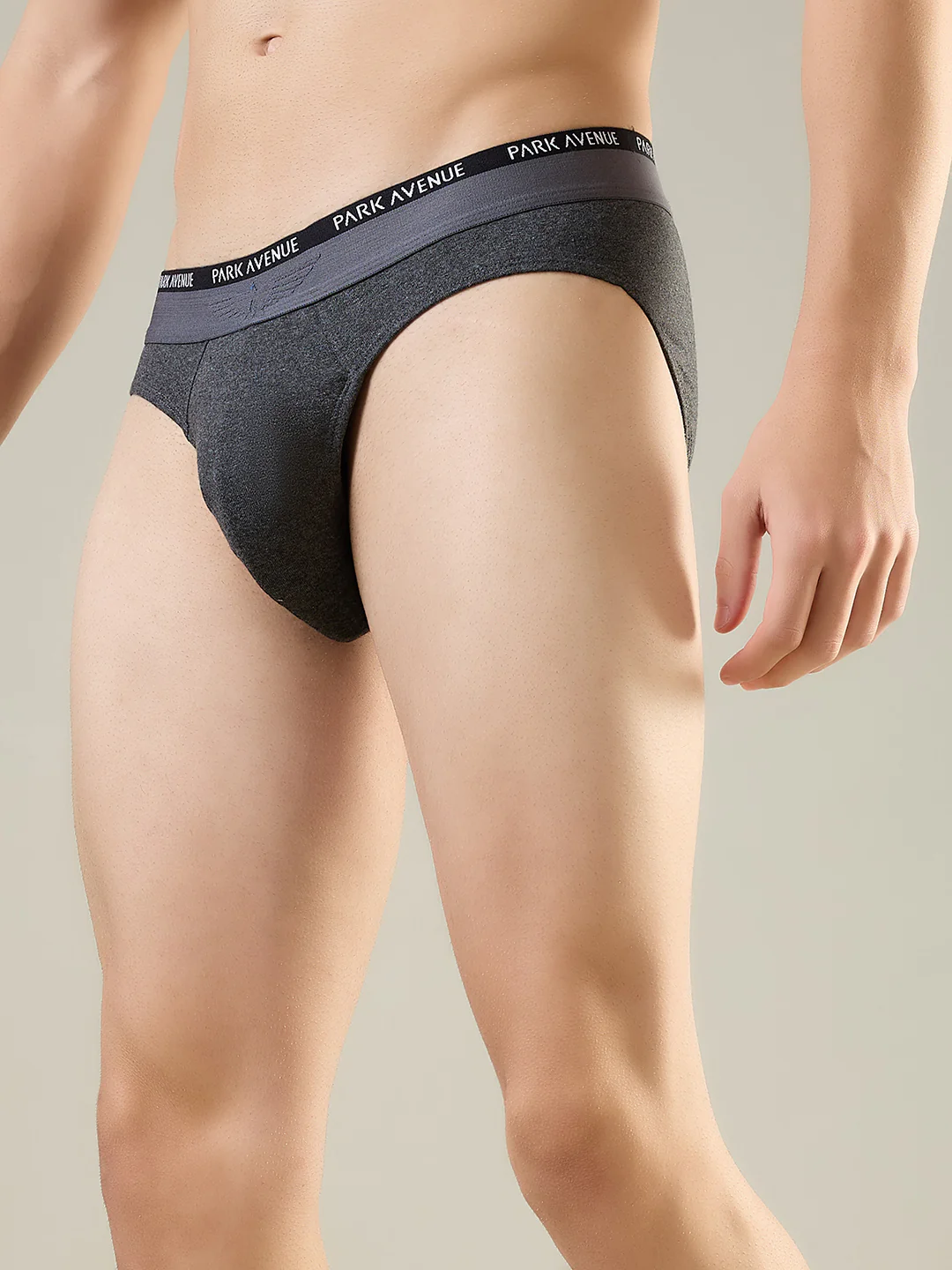 Park Avenue Men Grey Cotton Blend Brief - Image 4