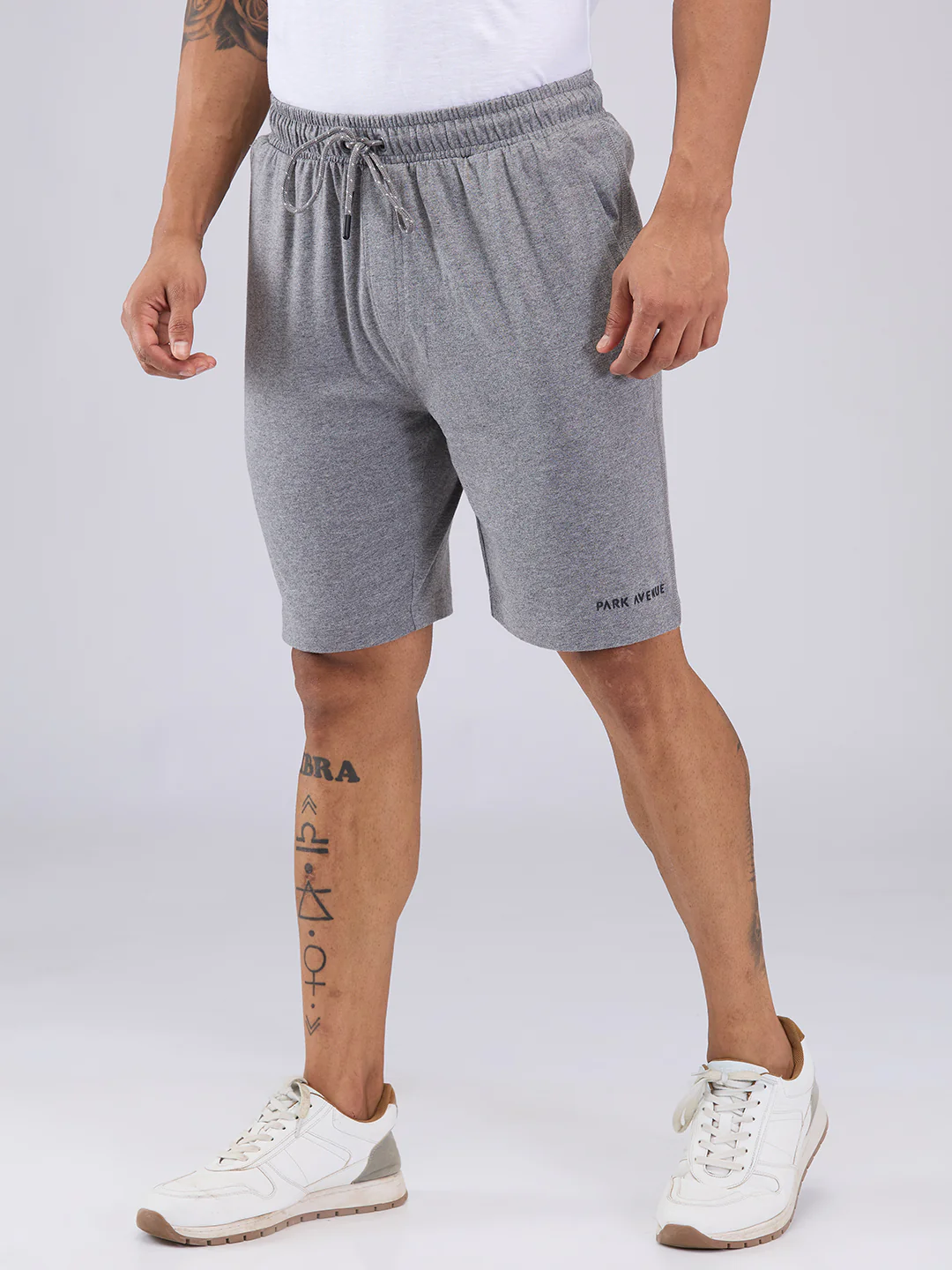 Park Avenue Men Grey Cotton Blend Short - Image 3