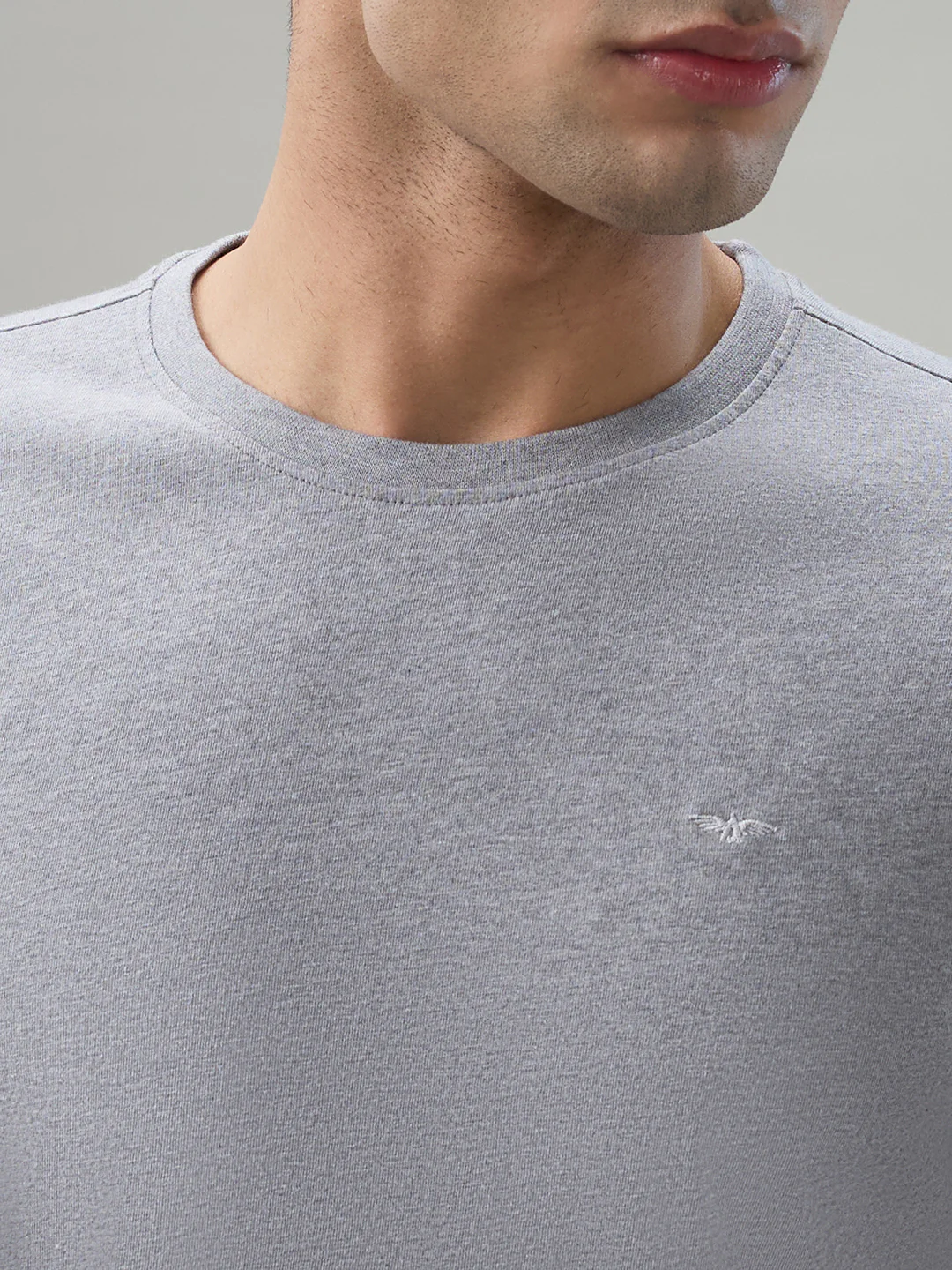 Park Avenue Men Grey Cotton Blend T-Shirt - Image 6