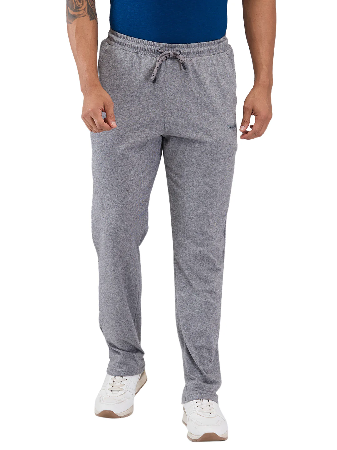 Park Avenue Men Grey Cotton Blend Trackpant