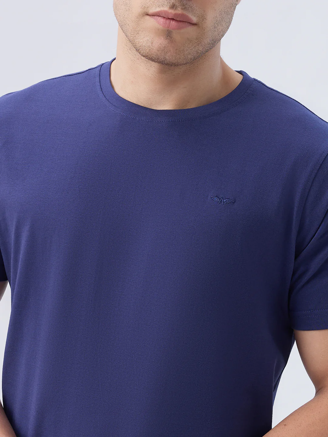 Park Avenue Men Grey Cotton T-Shirt - Image 6