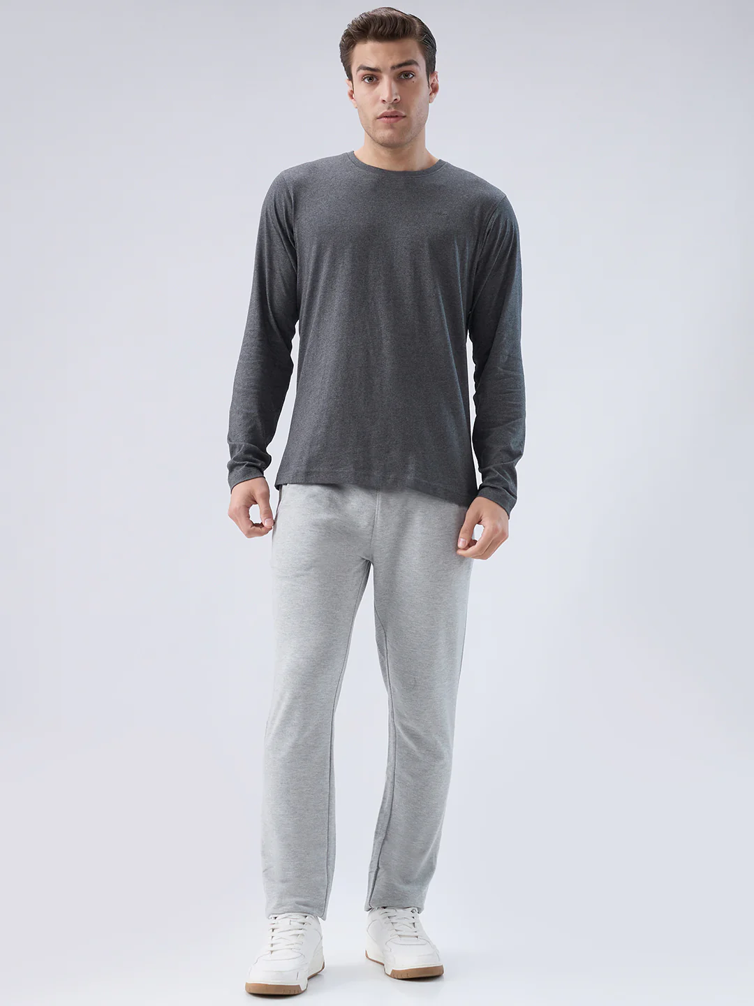 Park Avenue Men Grey Cotton T-Shirt - Image 5