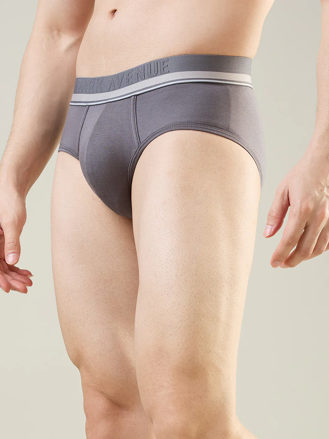 Park Avenue Men Grey Modal Blend Brief - Image 4