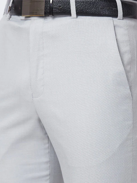 Park Avenue Men Grey Neo Fit Structured Trouser - Image 6