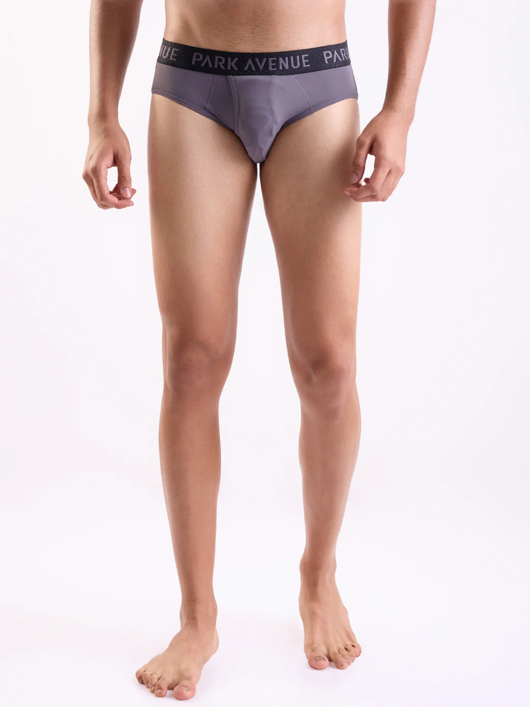 Park Avenue Men Grey Nylon Blend Brief
