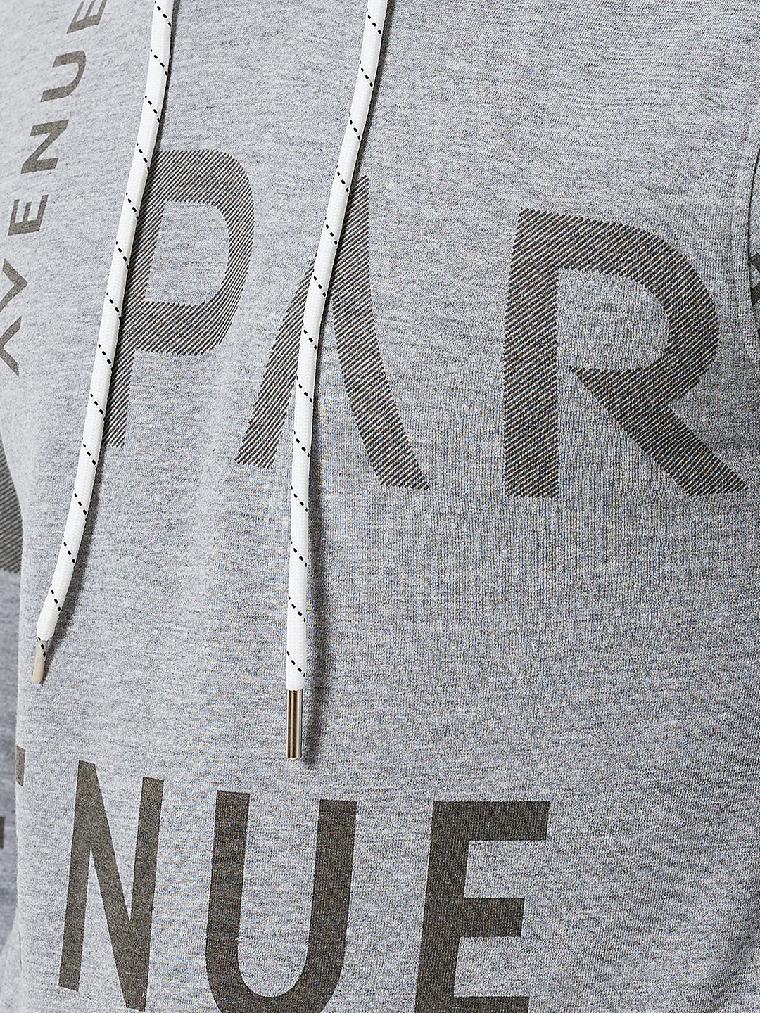 Park Avenue Men Grey Printed Slim Fit Cotton Blend Sweatshirt - Image 6