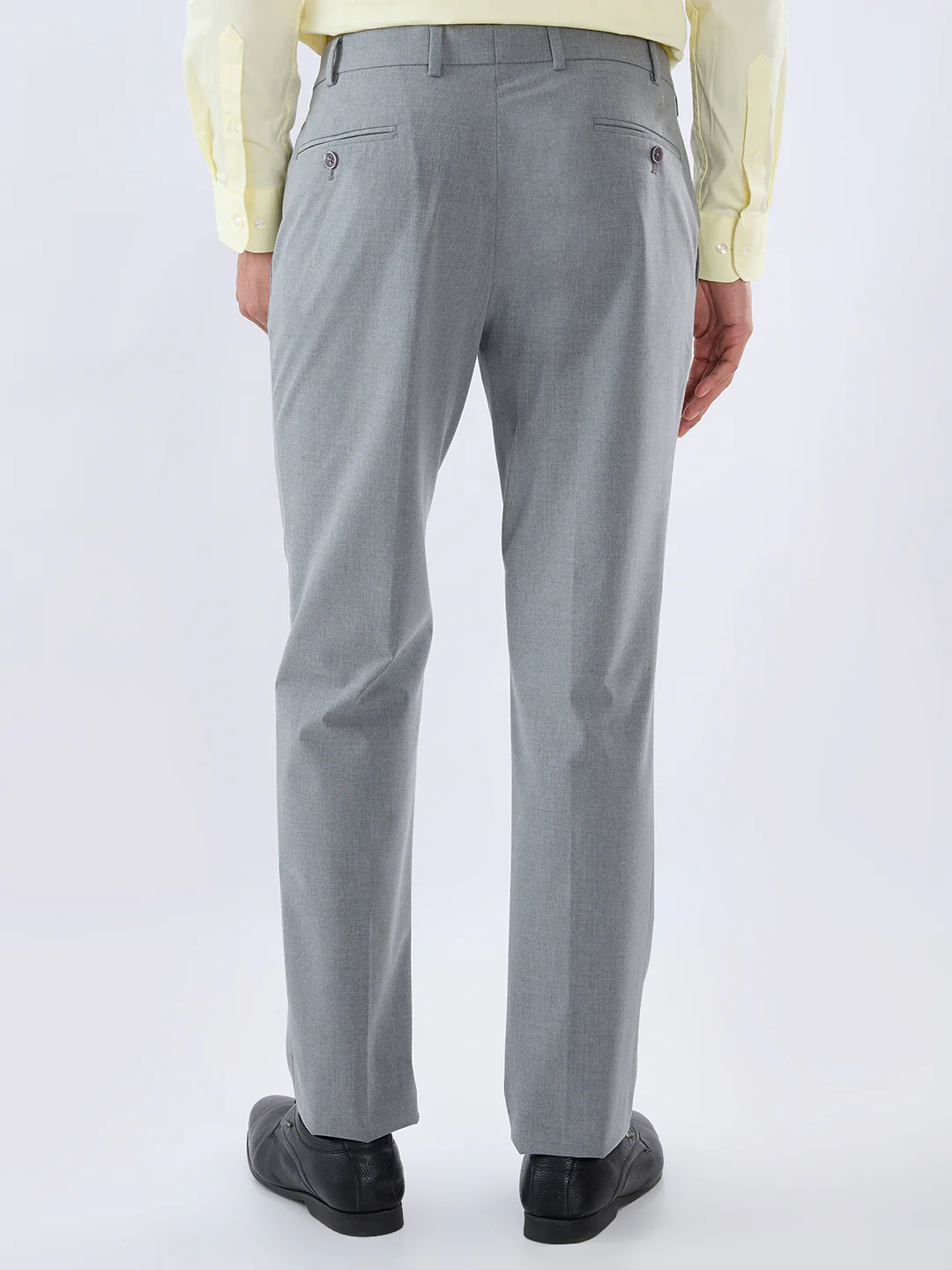 Park Avenue Men Grey Slim Fit Solid Trouser - Image 4