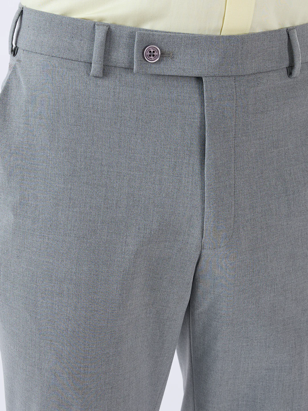 Park Avenue Men Grey Slim Fit Solid Trouser - Image 6