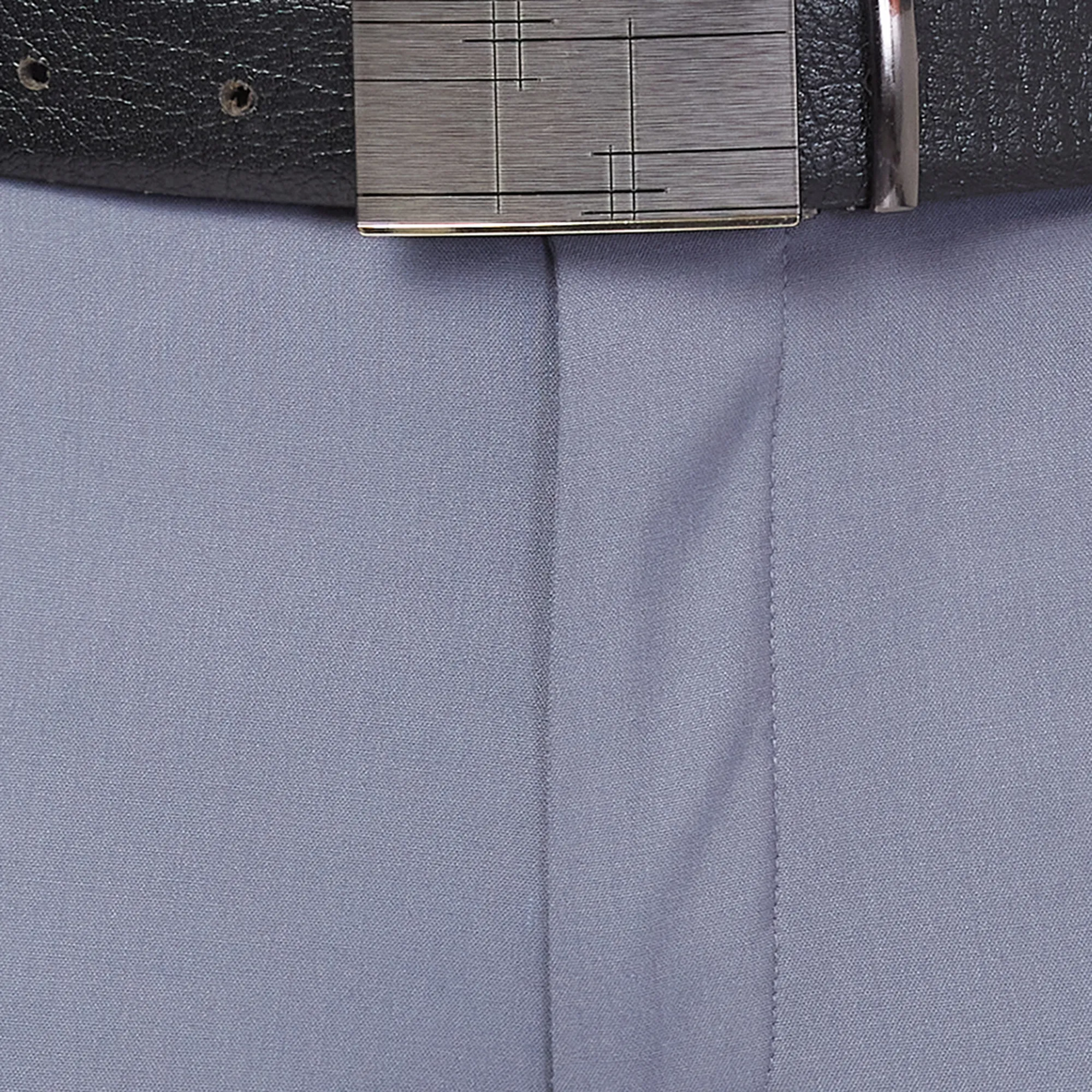 Park Avenue Men Grey Solid Slim Fit Polyester Blend Stretchable Trouser - Image 7