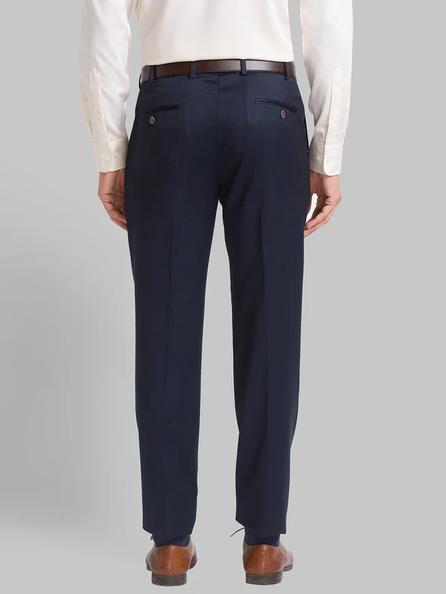 Park Avenue Men Grey Solid Super Slim Fit Trouser - Image 4