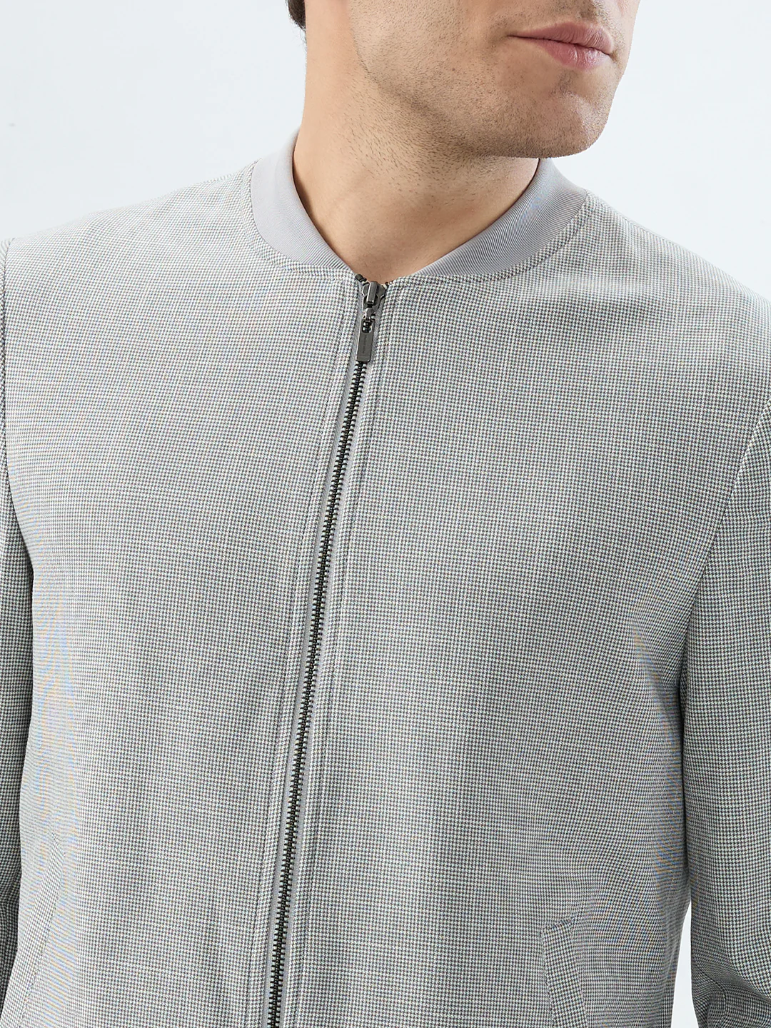Park Avenue Men Grey Structure Neo Fit Polyester Blend Suit - Image 6