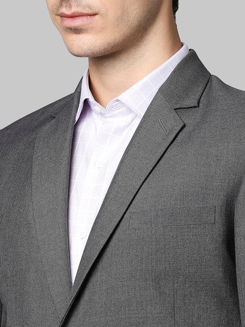 Park Avenue Men Grey Super Slim Fit Solid Suit - Image 6