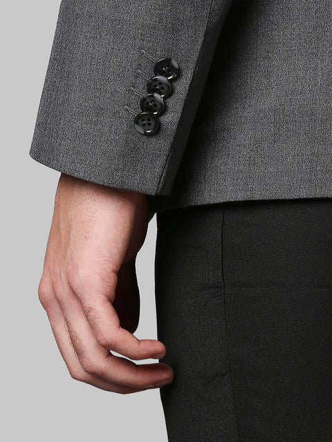 Park Avenue Men Grey Super Slim Fit Solid Suit - Image 7