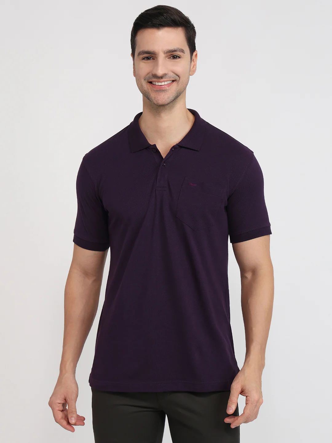Park Avenue Men Maroon Cotton T-Shirt