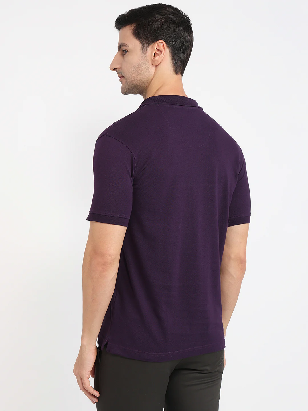 Park Avenue Men Maroon Cotton T-Shirt - Image 4