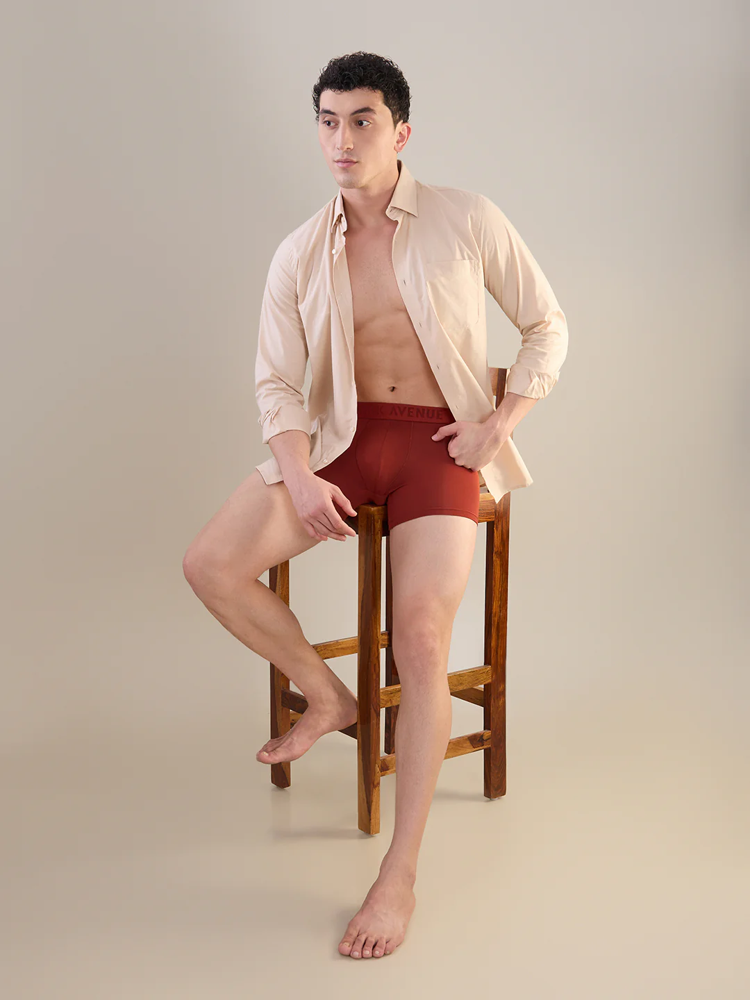 Park Avenue Men Marron Modal Blend Trunk - Image 6