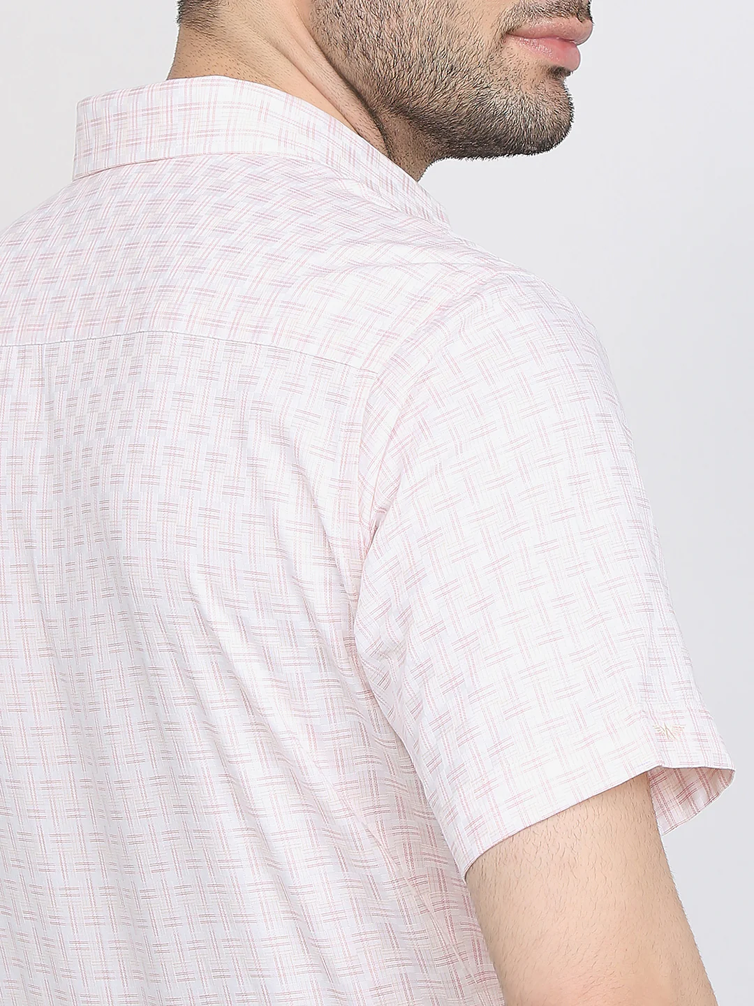Park Avenue Men Orange Checks Regular Fit Cotton Formal Shirt - Image 7