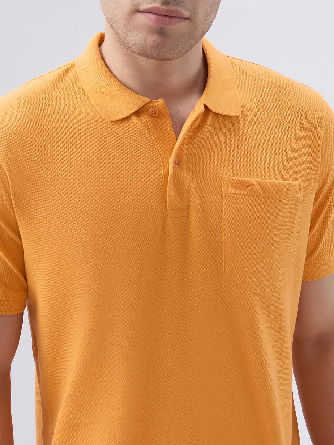 Park Avenue Men Orange Cotton Blend T-Shirt - Image 6