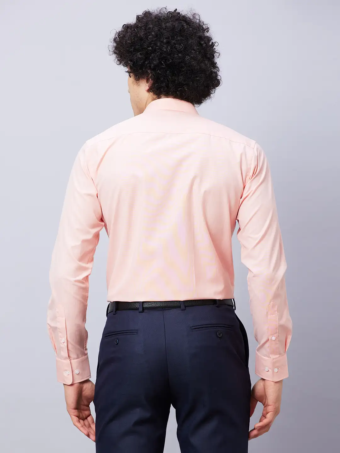 Park Avenue Men Orange Slim Fit Fil-A-Fil Formal Shirt - Image 5