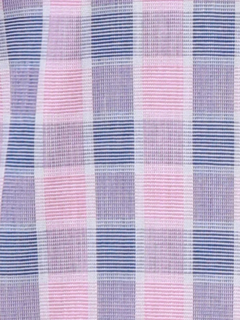 Park Avenue Men Blue Checks Slim Fit Cotton Formal Shirt - Image 7
