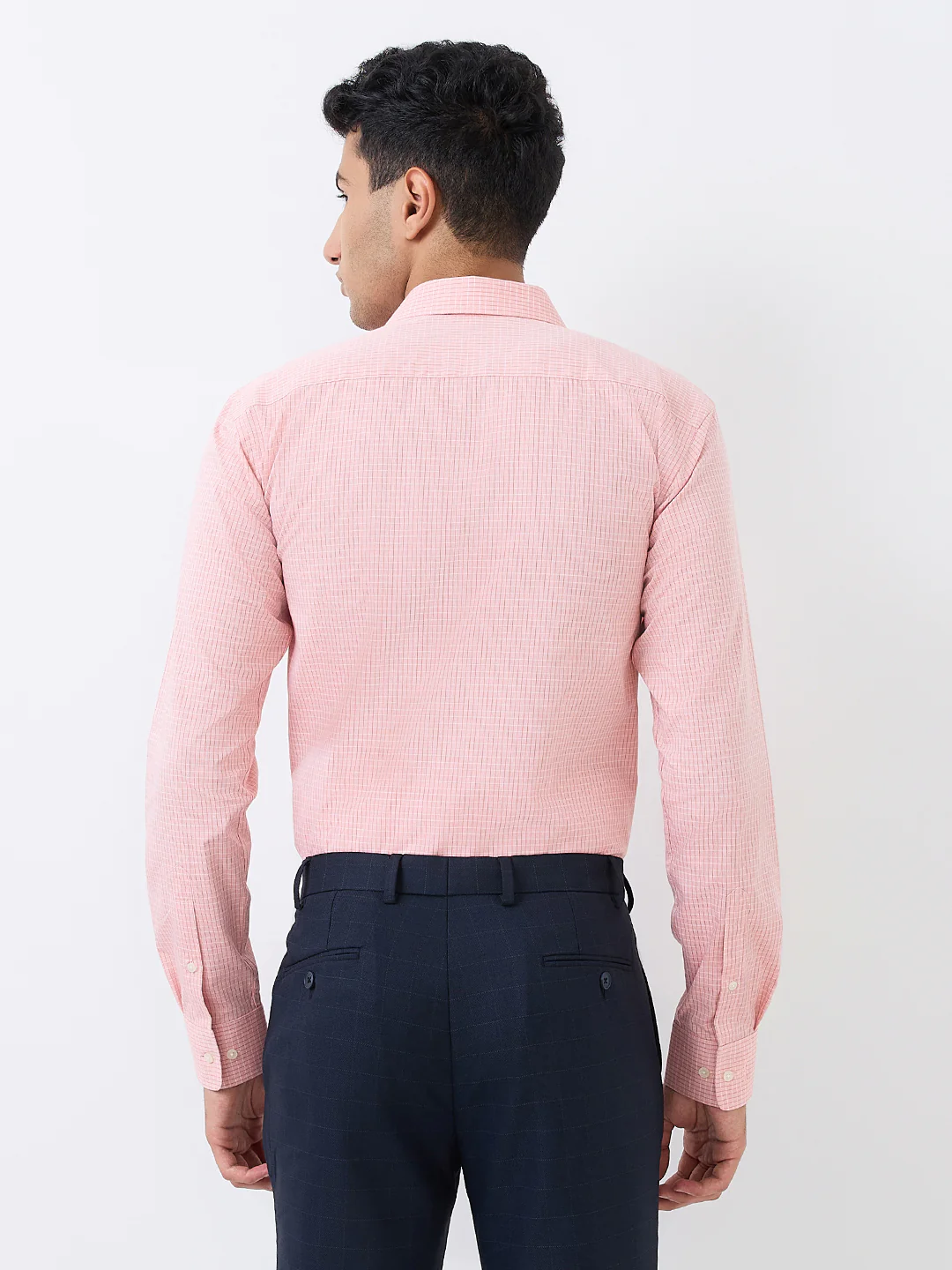 Park Avenue Men Orange Slim Fit Cotton Blend Shirt - Image 4