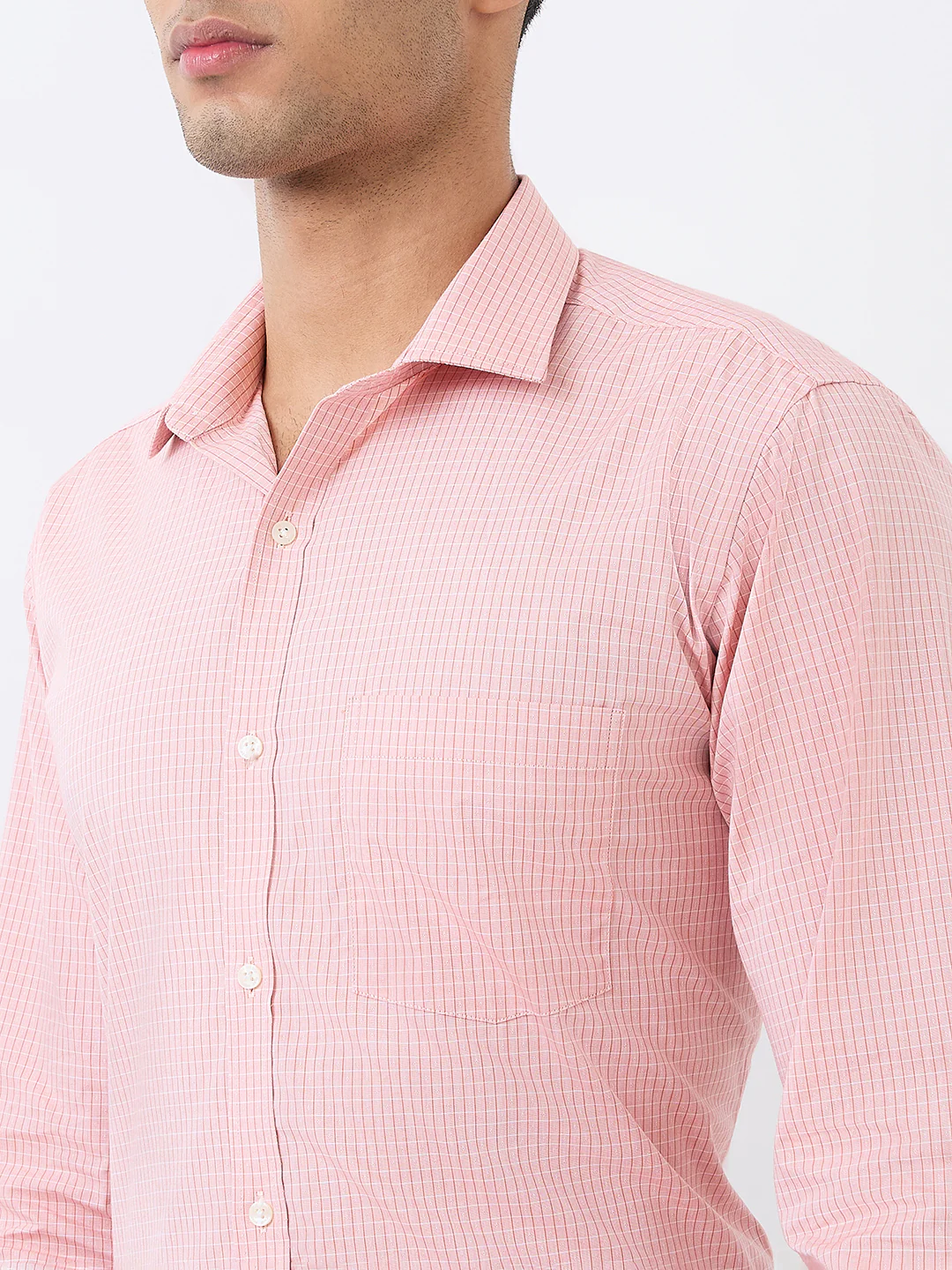 Park Avenue Men Orange Slim Fit Cotton Blend Shirt - Image 7
